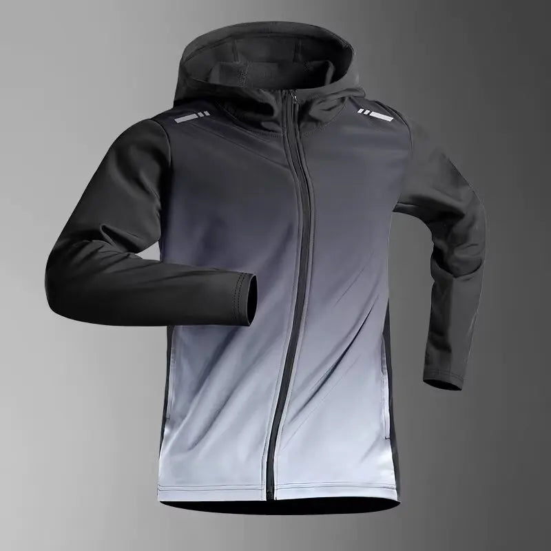 Men's Cycling Jacket Quick Dry Sports Running Outdoor Fitness Hooded Waterproof Motorcyclist Coat Gym Outdoor Skin Windbreaker