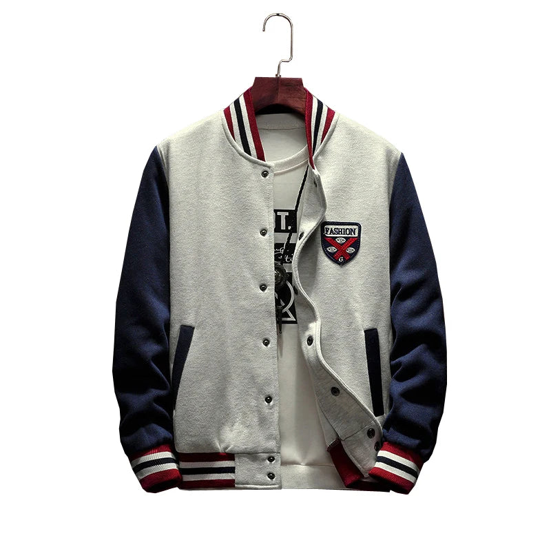 Supzoom New Arrival Fleece Casual Baseball Uniform Students Cotton Spliced Regular Rib Sleeve Brand Clothing Bomber Jacket Men