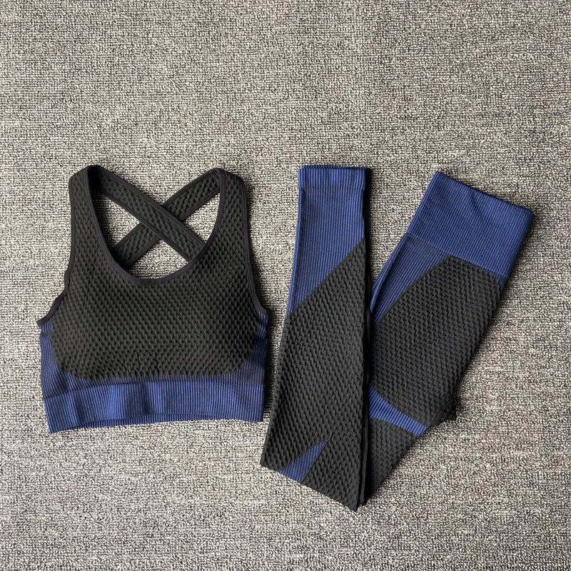 Seamless  Women Yoga Sets Female Sport Gym Suits Wear Running Clothes Women Fitness Sport Yoga Suit Long Sleeve Workout Clothing