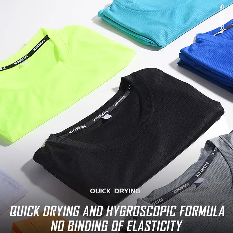 Quick Dry Clothes Men's Long Sleeve T-Shirt Breathable Sweat Absorption Fast Dry T Running Sports Top Outdoor Climbing Clothing