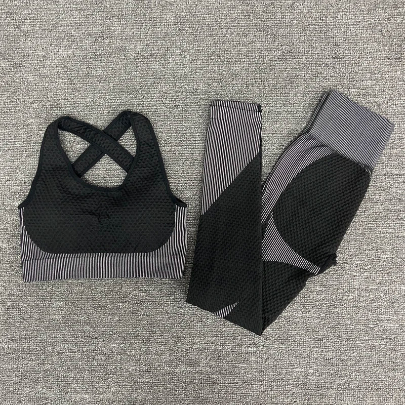 Seamless  Women Yoga Sets Female Sport Gym Suits Wear Running Clothes Women Fitness Sport Yoga Suit Long Sleeve Workout Clothing