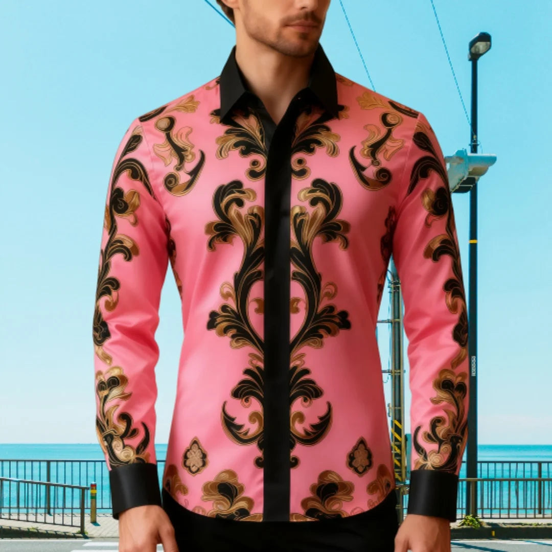Camisa informal de manga larga con solapa para hombre, camisa holgada y cómoda con estampado 3D, talla grande 6XL, entrega rápid