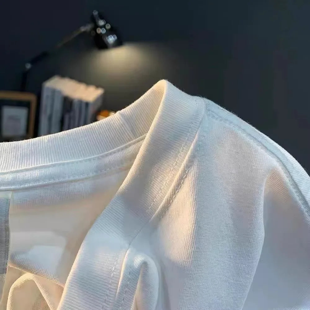 Summer fashion hit - simple printed short-sleeved T-shirt. Comfortable and breathable clothing.