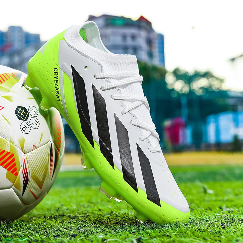New Men Soccer Shoes Cleats Training Outdoor Non Slip Adult Breathable Football Boots Sport Boys Long Spikes Match Comfortable