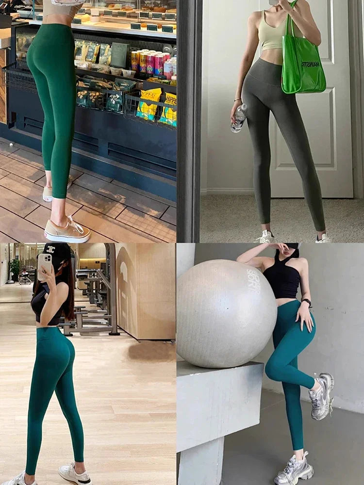 Leggings de yoga para mujer, fitness, correr, cintura alta, ajustados, push up, pantalones deportivos de gimnasio, jogging, pantalones largos de entrenamiento para mujer 👖👍️