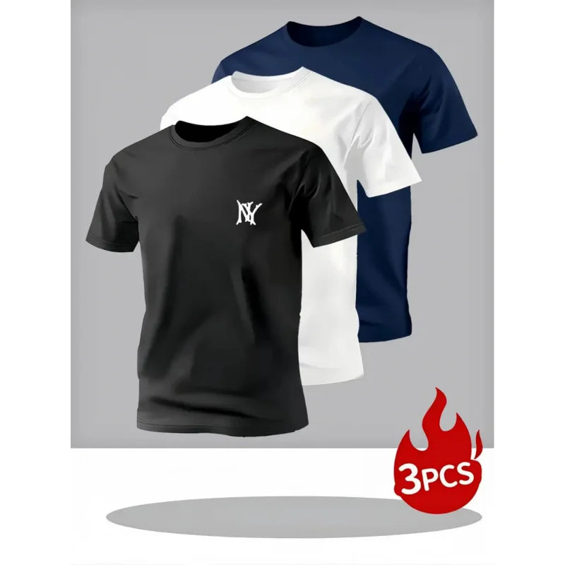 Summer Clothing Essentials3Printed Short-Sleeve Shirt，Daily Wear Looks Super Clean And Neat，3One Piece Covers The Entire Summer，