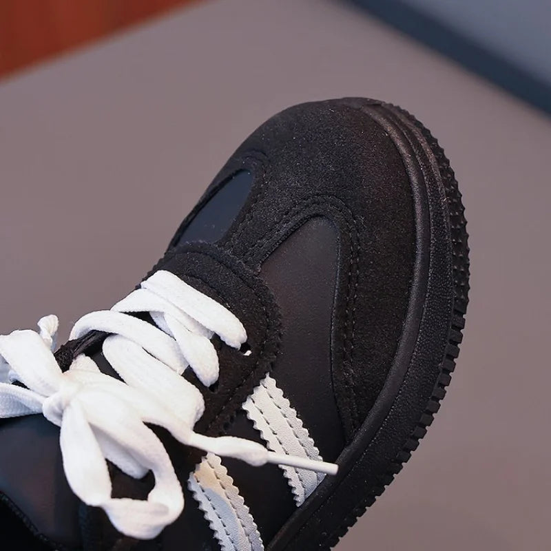 Kids Comfort Flats, Summer Stylish Striped Casual Sneakers, Wear-Resistant Walking Shoes for School & Outdoor Play