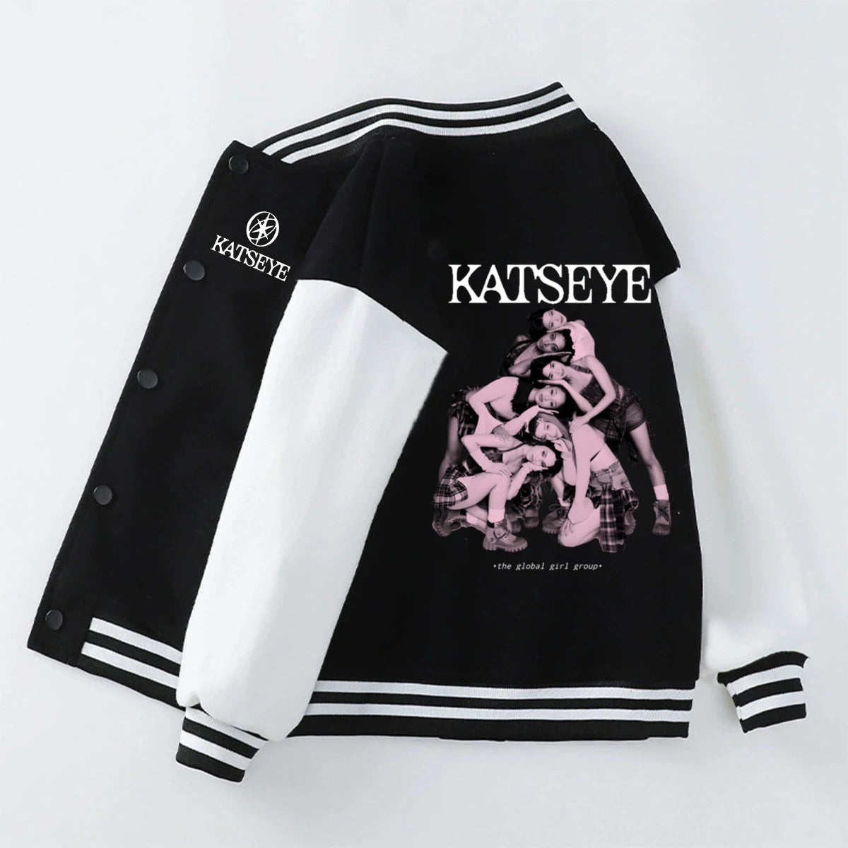 Girl Group Katseye Baseball Uniform Jacket 2026 New Katseye Kpop Baseball Jackets Coat Children's Clothing Autumn Kids Clothes