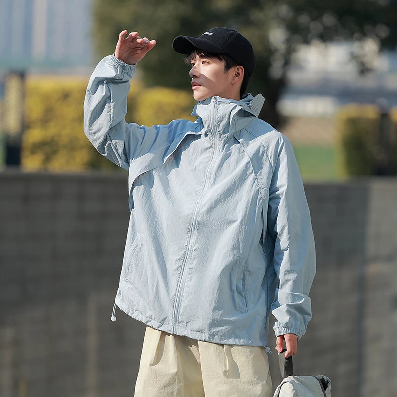 Summer Fashion Trend Sun Protection Skin Clothing Outdoor Football Training UV Protection Lightweight Breathable Couple Jacket 🇺🇸