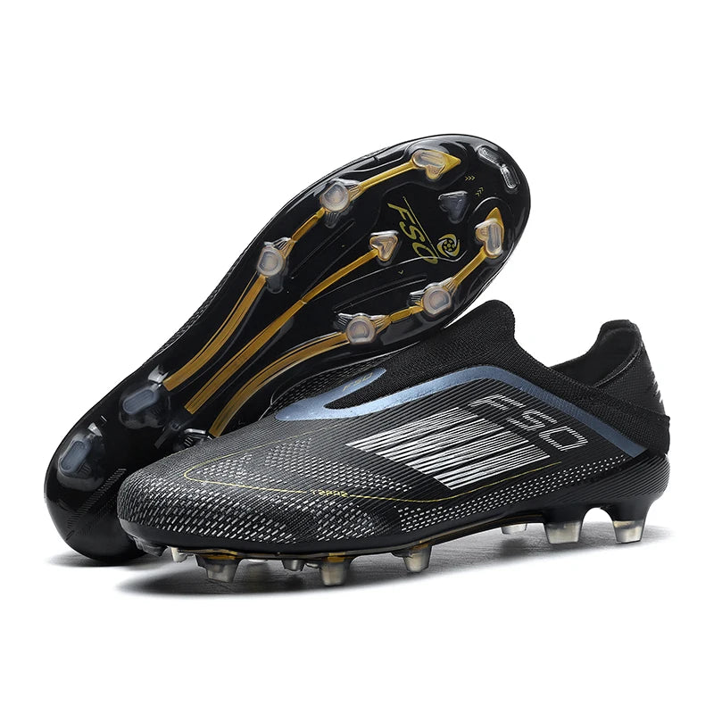 New Men Soccer Shoes Match Training Boys Breathable Adult Cleats Outdoor Sport Football Boots Non Slip Long Spikes Comfortable