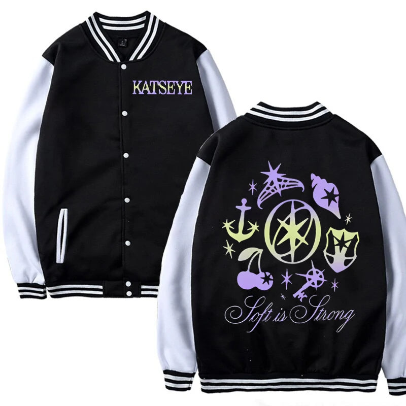 Girl Group Katseye Baseball Uniform Jacket 2026 New Katseye Kpop Baseball Jackets Coat Children's Clothing Autumn Kids Clothes