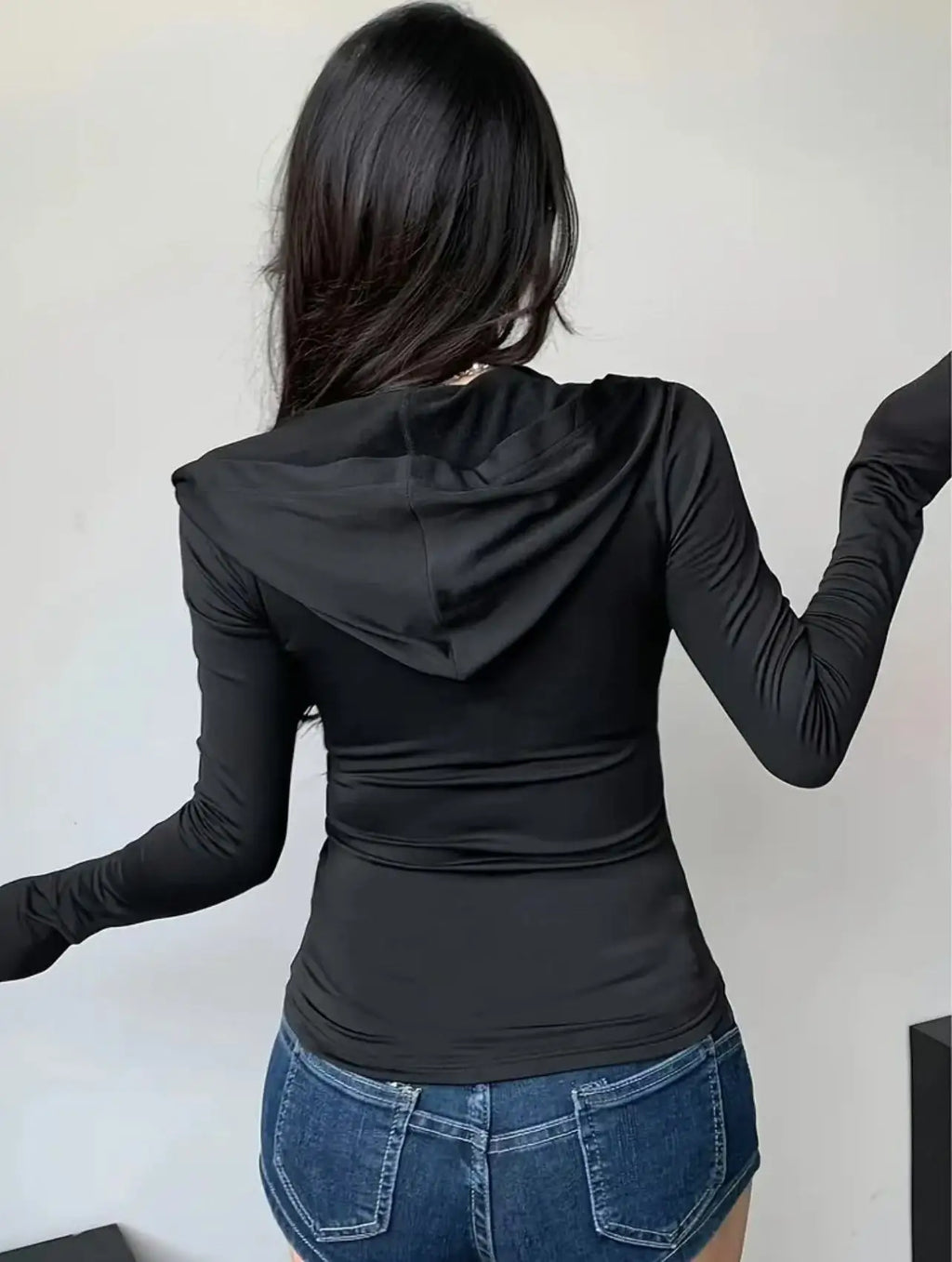 Yoga Jacket for Women, Spring and Autumn, Slim Fit, Hooded, Morning Running, Sports Fitness Top, Fashionable Fitness Zipper Long Sleeve