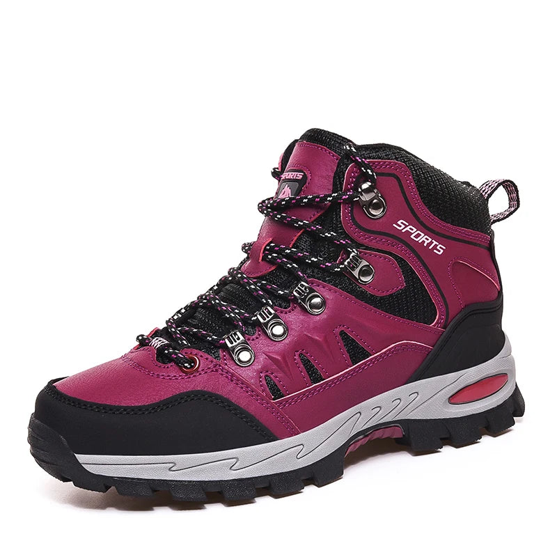 Men's and women's casual sports shoes fashion comfortable outdoor hiking lovers running shoes non-slip plus high-top shoes