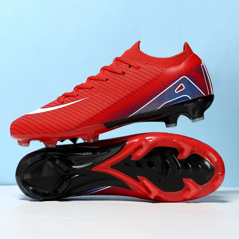 New Men Football Boots Adult Training Sport Soccer Shoes Cleats Boys Outdoor Long Spikes Non Slip Breathable Match Comfortable