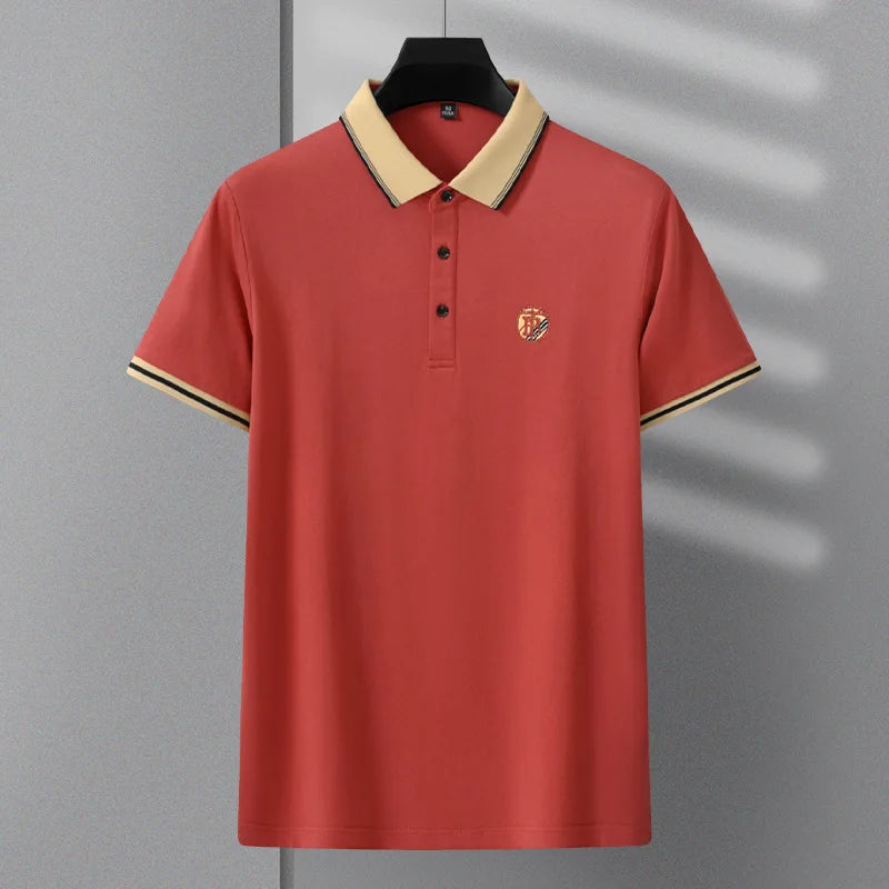 Summer Men's Polos Short Sleeve Polo Shirt Solid Golf Wear Business Casual Tees Men Clothing Camiseta Hombre Manga Corta