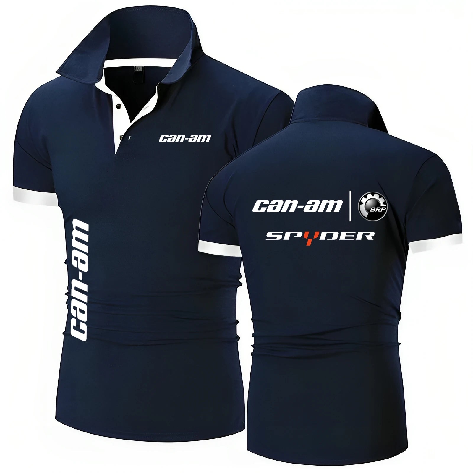 Polo Shirt Men Can Am Team Motorcycles Short Sleeve Polo Shirt Summer Motorcycle F1 CanAm Team Streetwear Casual Tops
