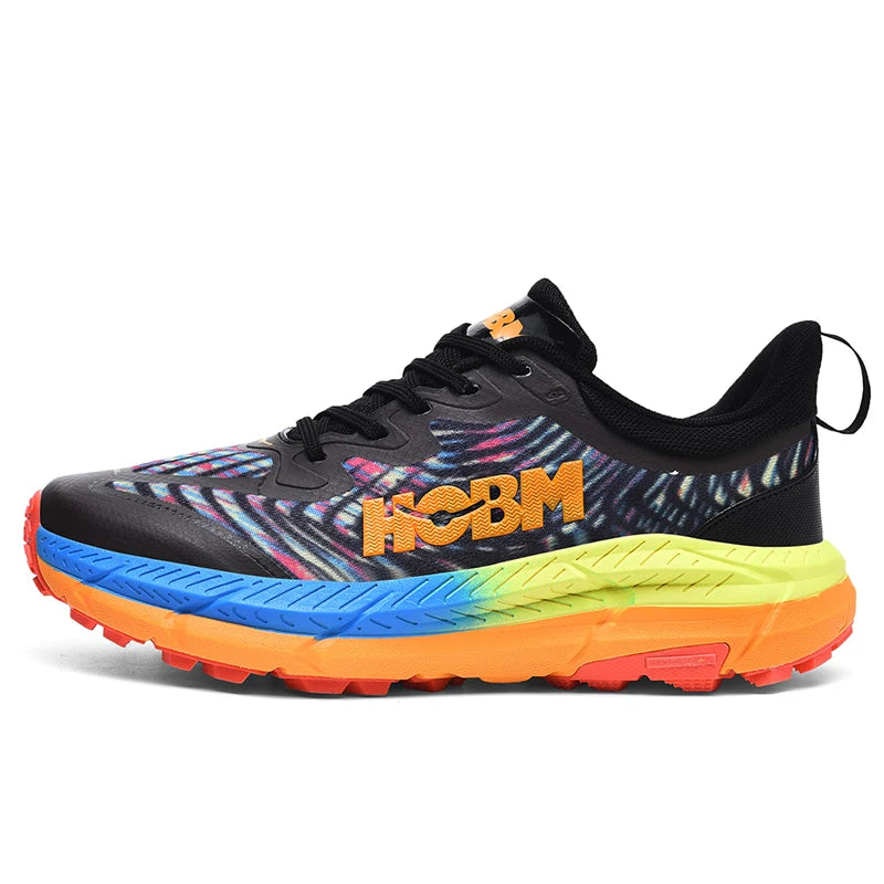 Men's Marathon Shoes Running Shoes Breathable High elasticity Cushioning Male Lightweight Sports Shoes Fitness Training