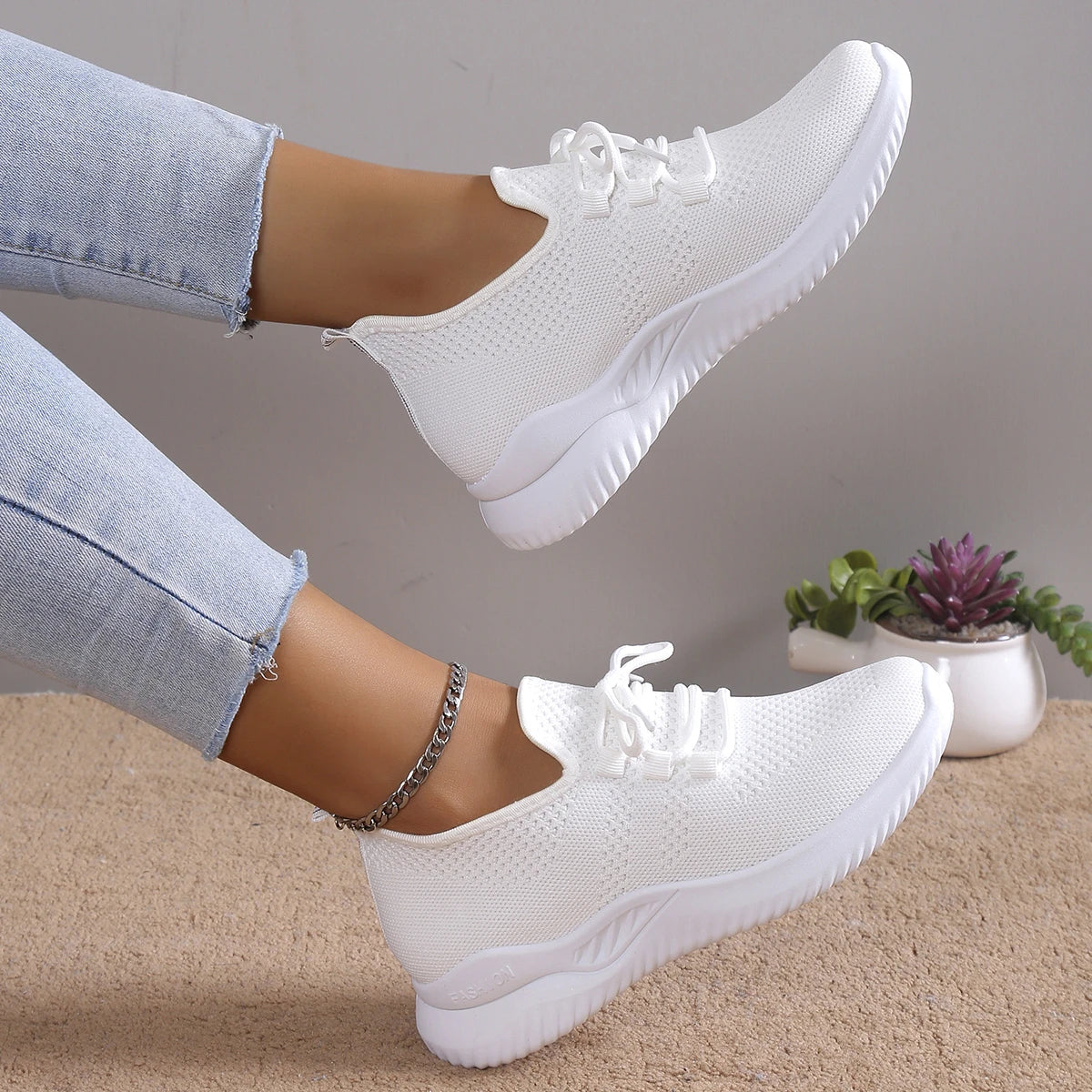 Women Running Shoes Breathable Casual Sneakers Lightweight Gym Outdoor Sport Comfortable