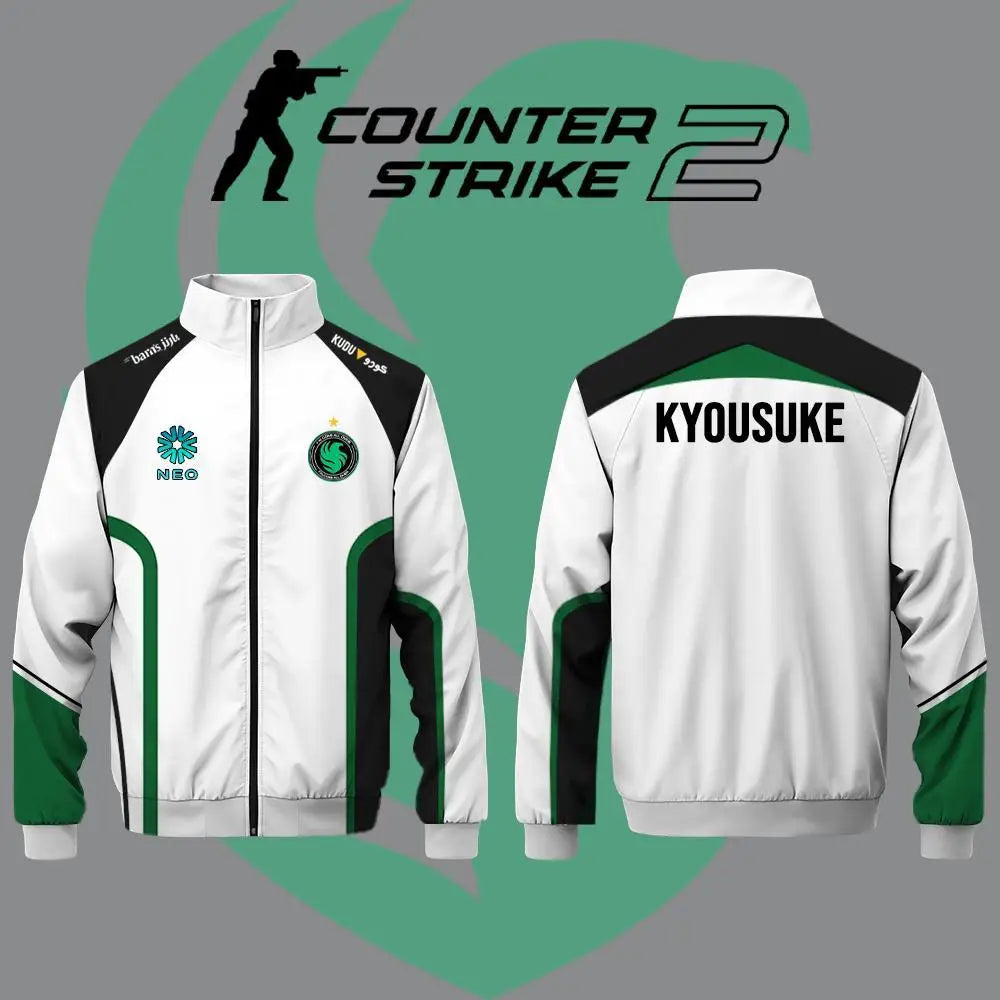 CS2 Falcon Team E-sports Club Uniforms Spring And Autumn Daily Casual Jackets Fans Can Customize Gifts Stand Collar Tops
