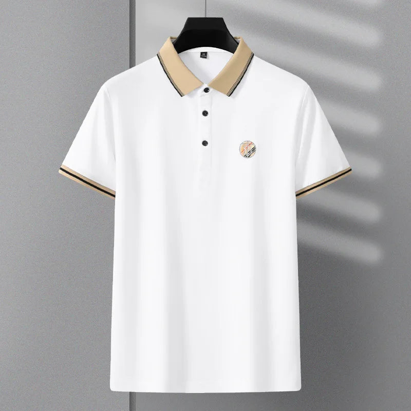 Summer Men's Polos Short Sleeve Polo Shirt Solid Golf Wear Business Casual Tees Men Clothing Camiseta Hombre Manga Corta