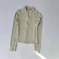 Women's High-End Yoga Fitness Jacket Autumn Stand Collar Long Sleeve Windproof Sports Running Training Top