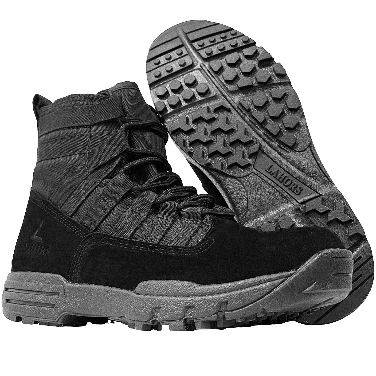 LAHORS Lightweight Suede Leather Tactical Combat Boots Men Outdoor Hiking Desert Army Shoes Breathable Male Ankle Boots Man made