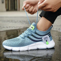 Zapatillas deportivas informales para hombre, transpirables, ligeras, de malla negra, para correr al aire libre, atléticas, para jogging, tenis, para caminar