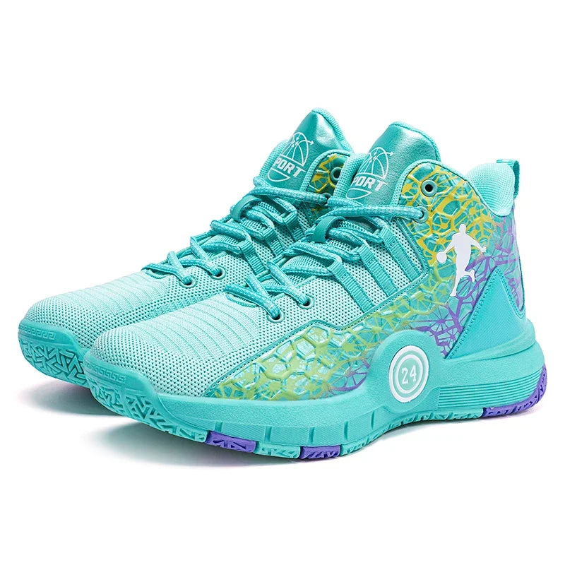 Basketball Shoes Men Field Training Non-slip High-top Luxyry Design Mesh Breathable Sneakers Pro Original Kids Basketball Boots