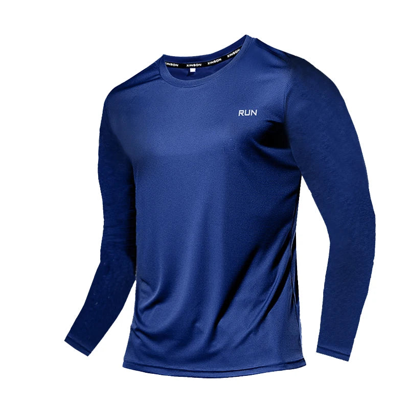 Quick Dry Clothes Men's Long Sleeve T-Shirt Breathable Sweat Absorption Fast Dry T Running Sports Top Outdoor Climbing Clothing