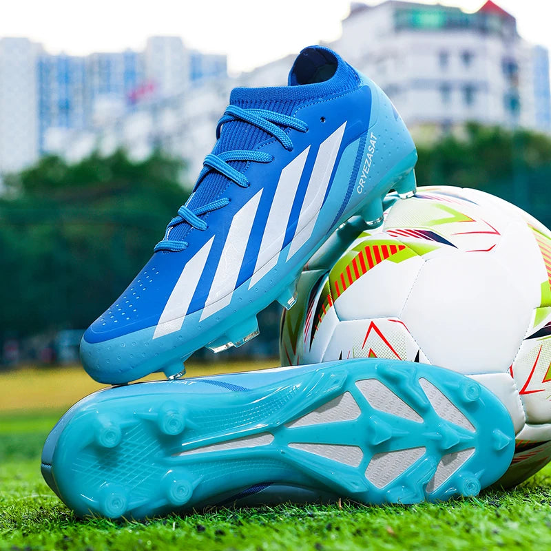 New Men Soccer Shoes Cleats Training Outdoor Non Slip Adult Breathable Football Boots Sport Boys Long Spikes Match Comfortable
