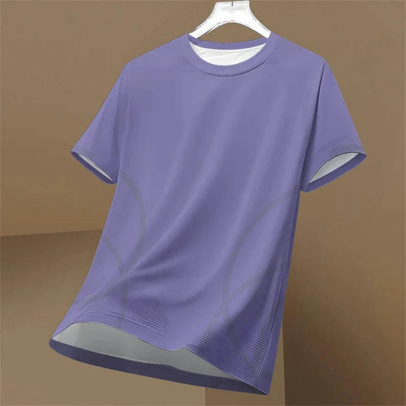 Men's Running T Shirt Summer Short Sleeve Cooling T-Shirt Quick-Dry Breathable Gym Tee Outdoor Fitness Sportswear Men's Clothing