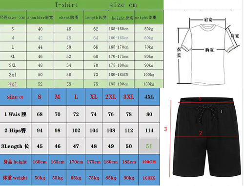 2026 New Jordan Style Men's 2 Piece Set Summer Black Short Sleeve T Shirt Shorts Casual Sports Tracksuits Plus Size S-4XL
