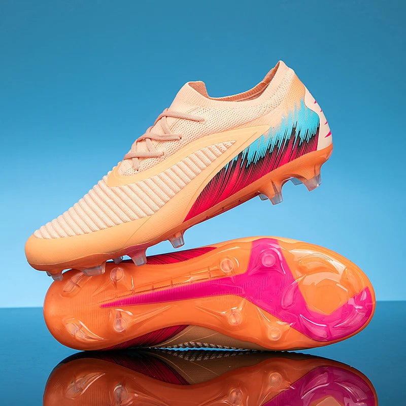 New Men Soccer Shoes Non-Slip Cleats Football Boots Shoes FG Ultralight Soccer Match Long Spikes Outdoor Training Drop Shipping