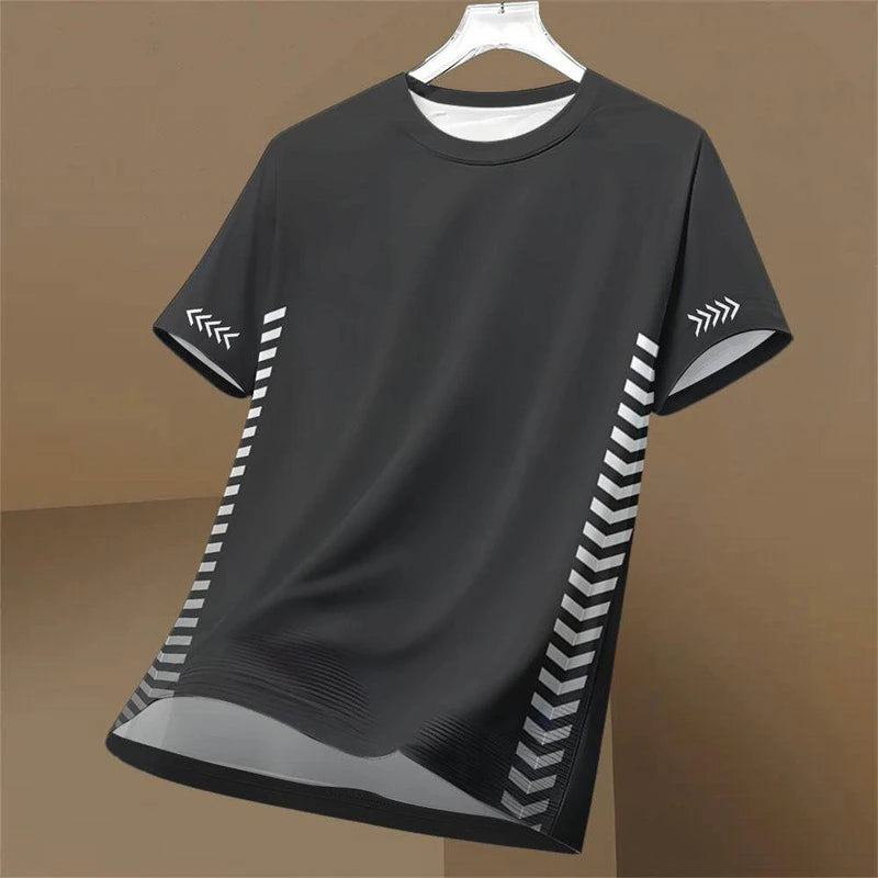 Men's Running T Shirt Summer Short Sleeve Cooling T-Shirt Quick-Dry Breathable Gym Tee Outdoor Fitness Sportswear Men's Clothing