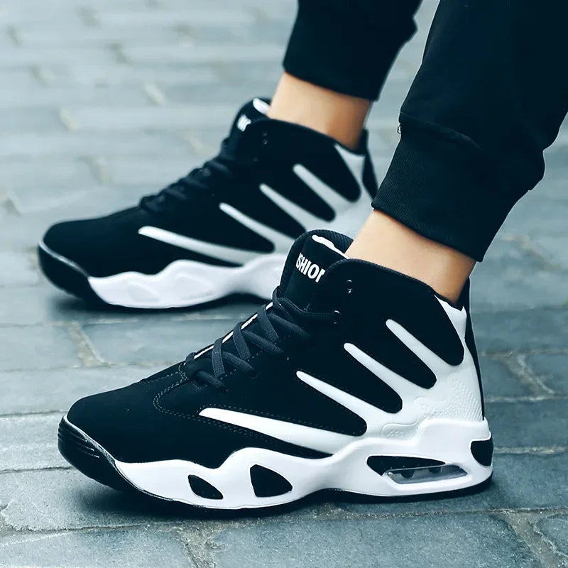 Fashion Breathable Running Shoes for Men Versatile Basketball Designer Sport Shoe Tenis Hombres High Top Sneakers