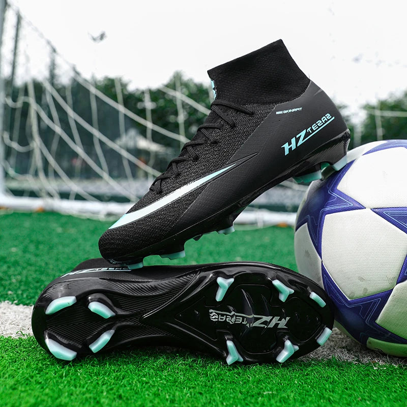 New Men Soccer Shoes Breathable Cleats Adult Outdoor Sport Football Boots Training Boys Long Spikes Non Slip Match Comfortable