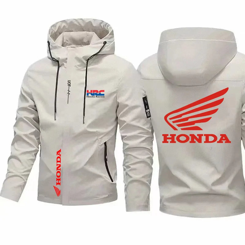 Men's casual sports hooded jacket, wind resistant, Honda 2026 theme, spring and autumn hooded jacket, windproof for outdoor acti