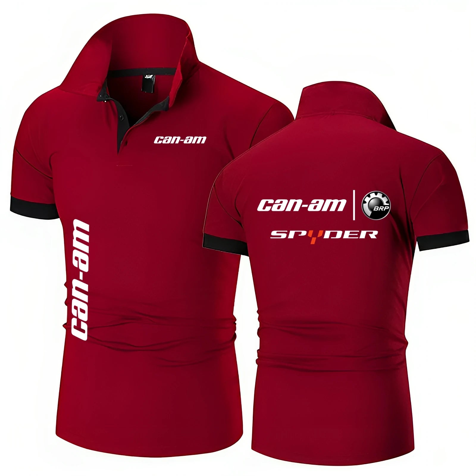 Polo Shirt Men Can Am Team Motorcycles Short Sleeve Polo Shirt Summer Motorcycle F1 CanAm Team Streetwear Casual Tops