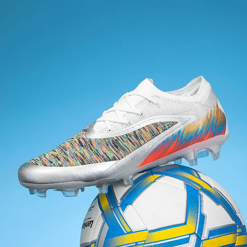 New Men Soccer Shoes Non-Slip Cleats Football Boots Shoes FG Ultralight Soccer Match Long Spikes Outdoor Training Drop Shipping