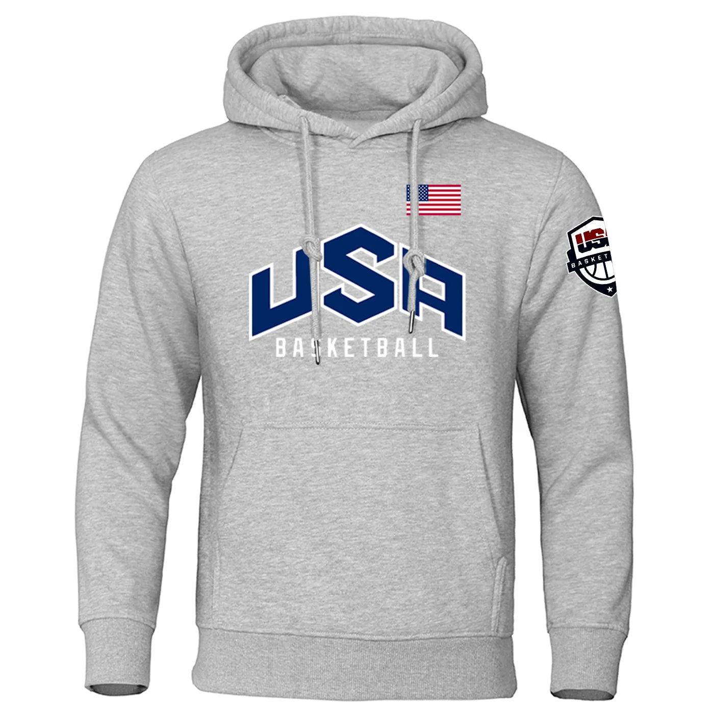 U S A Basketball Sports Clothing Men Loose Oversize Hoodie Casual Fashion Hoody Fleece Breathable Long Sleeves Pullover Male