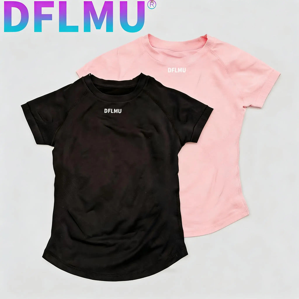 Women's Yoga clothing running Square Neck fitness T shirt DFLMU shirts Tank Top Bra beautiful back sports Workout