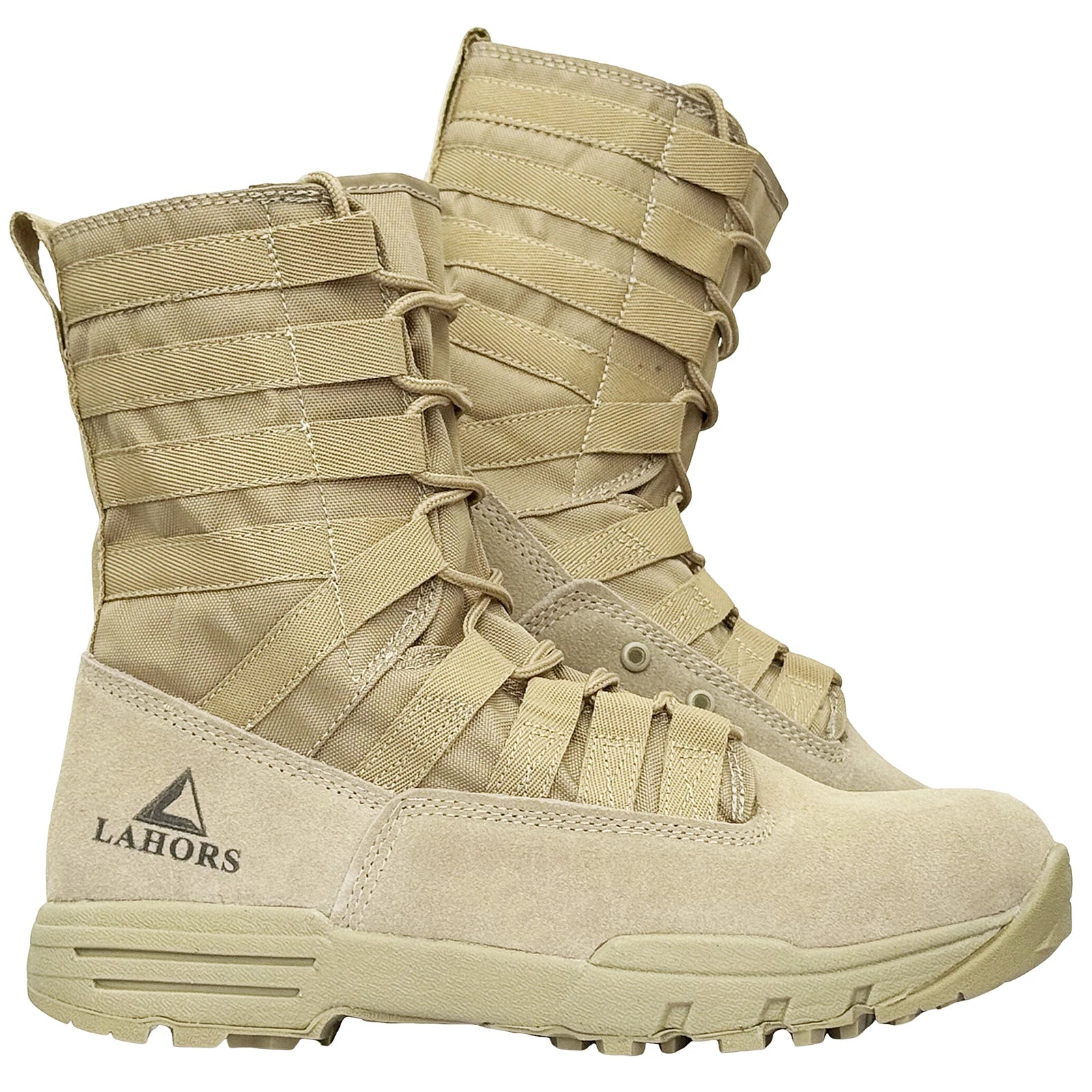 LAHORS Lightweight Suede Leather Tactical Combat Boots Men Outdoor Hiking Desert Army Shoes Breathable Male Ankle Boots Man made