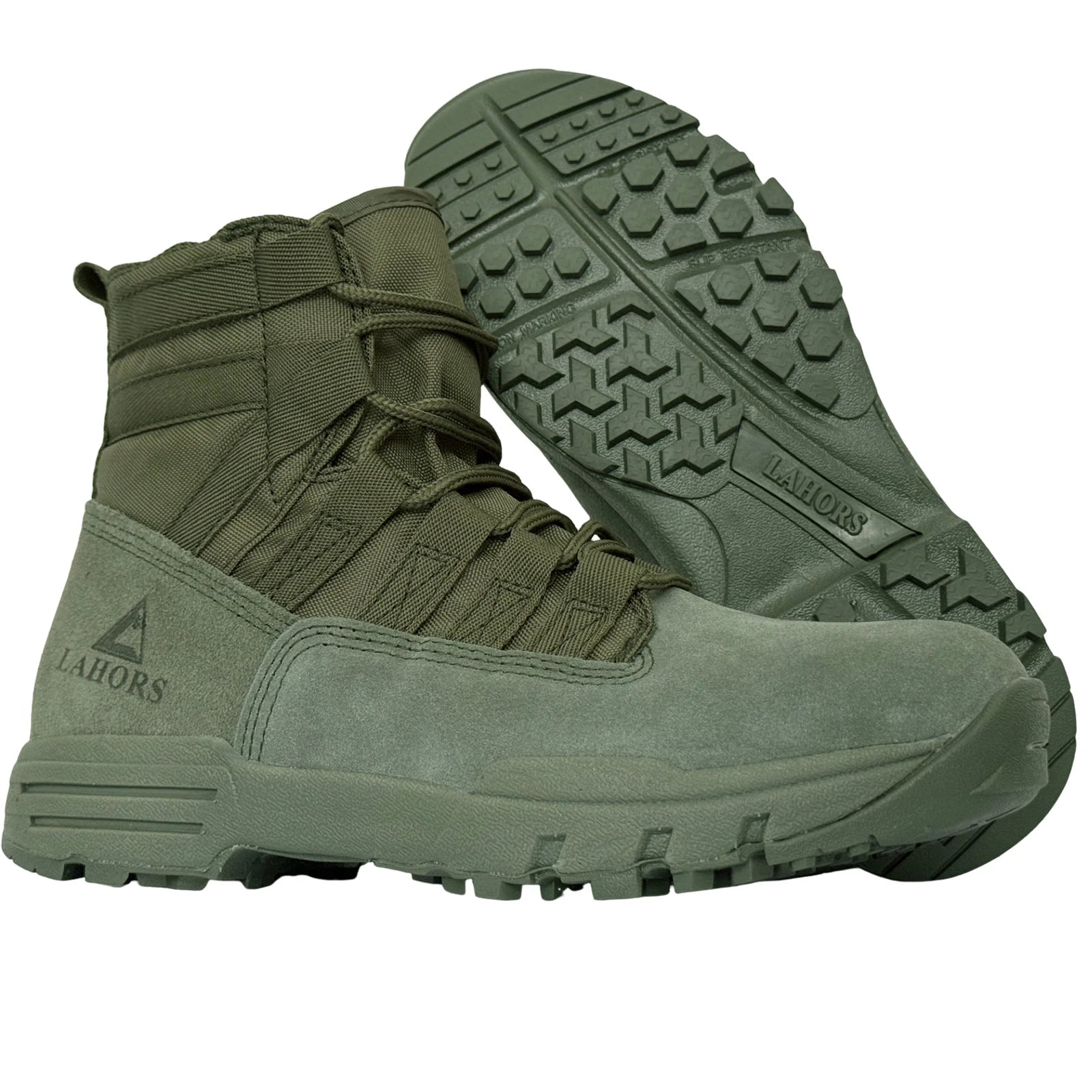 LAHORS Lightweight Suede Leather Tactical Combat Boots Men Outdoor Hiking Desert Army Shoes Breathable Male Ankle Boots Man made