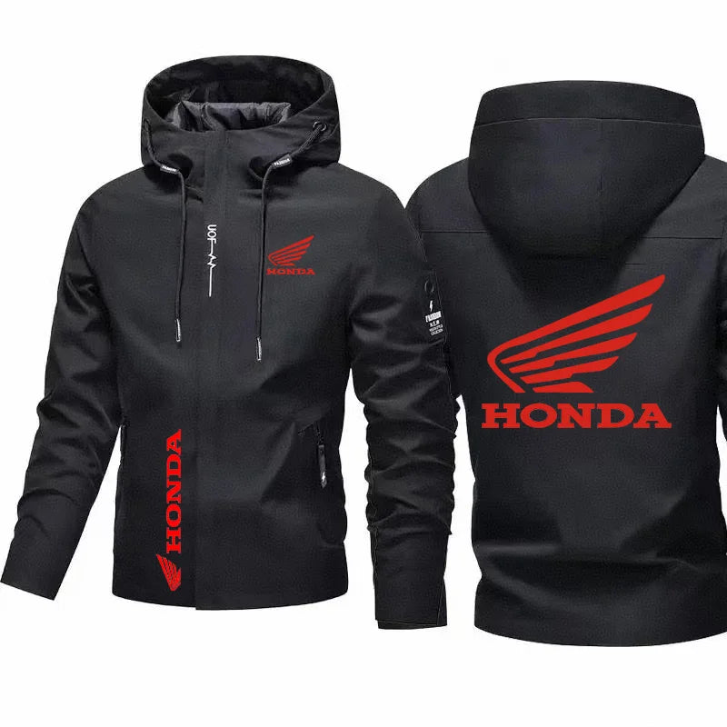 Men's casual sports hooded jacket, wind resistant, Honda 2026 theme, spring and autumn hooded jacket, windproof for outdoor acti