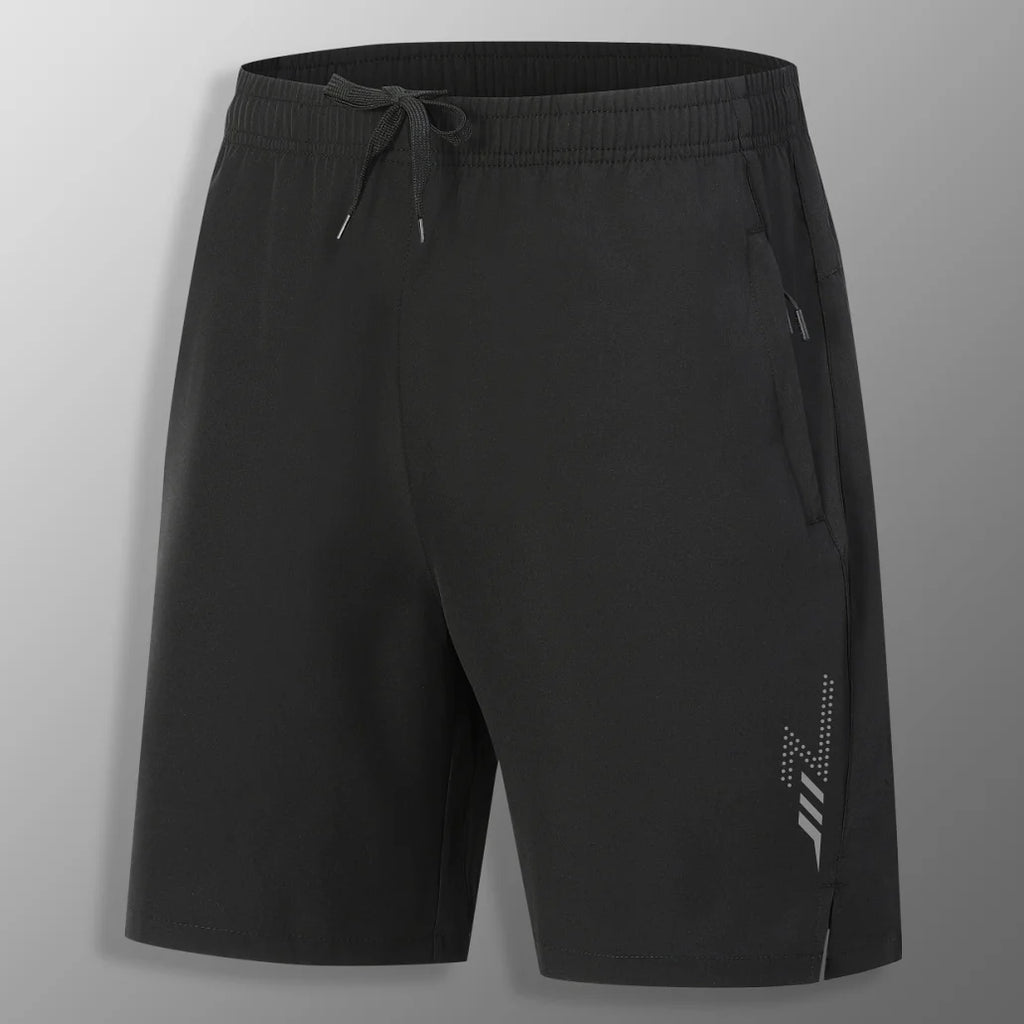 Summer Men's Shorts Cool Sportswear Running Sport Shorts Casual Bottoms Gym Fitness Training Jogging Short Pants Men Black Gray