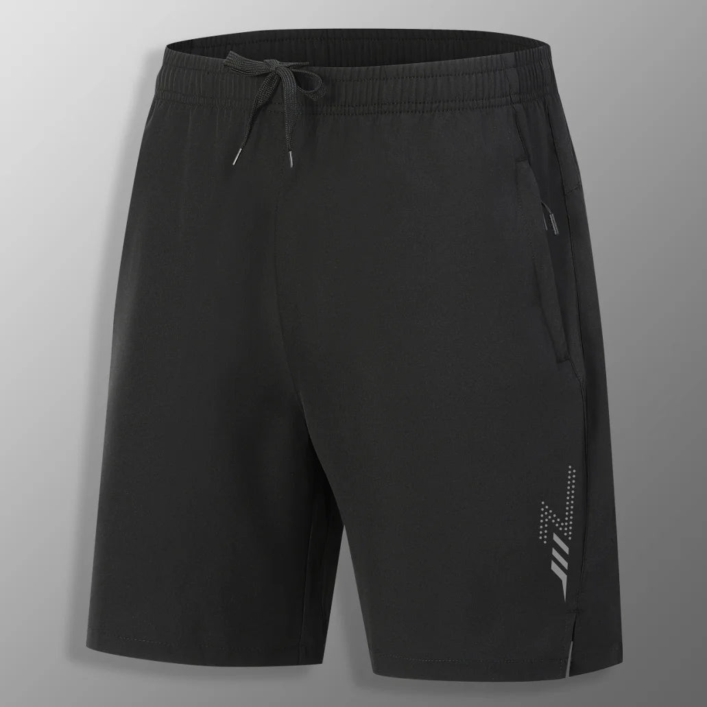 Summer Men's Shorts Cool Sportswear Running Sport Shorts Casual Bottoms Gym Fitness Training Jogging Short Pants Men Black Gray