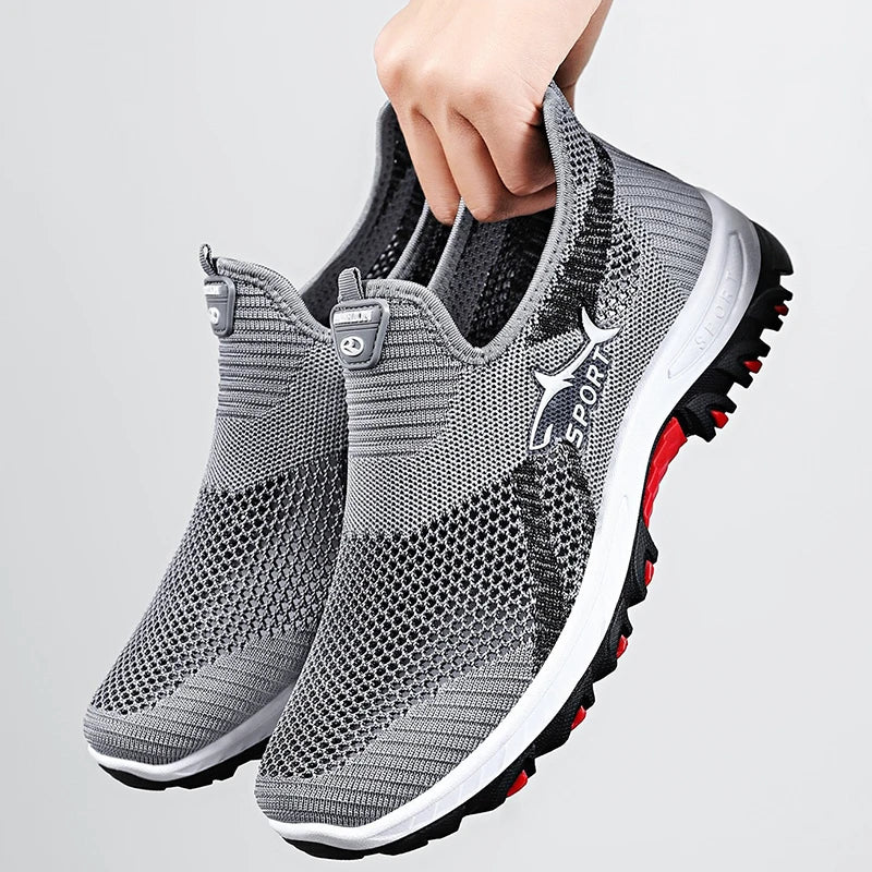 Men's Trendy New Comfortable Mesh Breathable Casual Sports Shoes Soft Soled Running Men's Vulcanized Shoes Zapatos De Hombre
