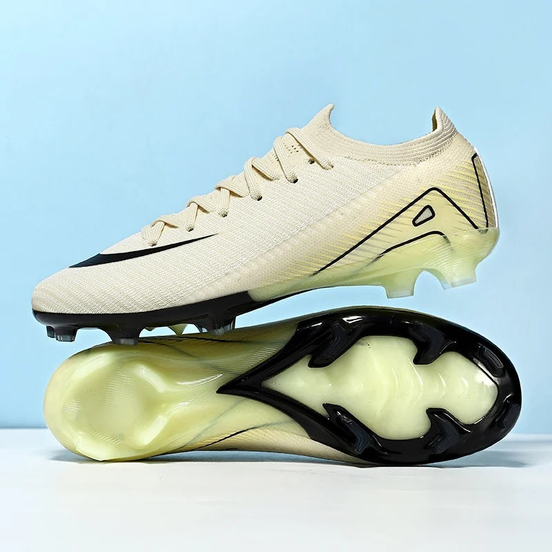 New Men Football Boots Adult Training Sport Soccer Shoes Cleats Boys Outdoor Long Spikes Non Slip Breathable Match Comfortable