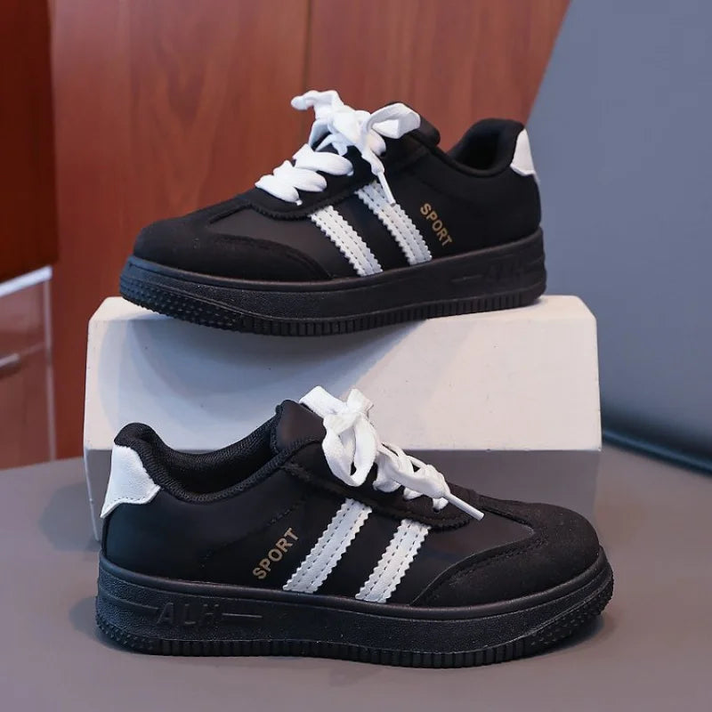 Kids Comfort Flats, Summer Stylish Striped Casual Sneakers, Wear-Resistant Walking Shoes for School & Outdoor Play