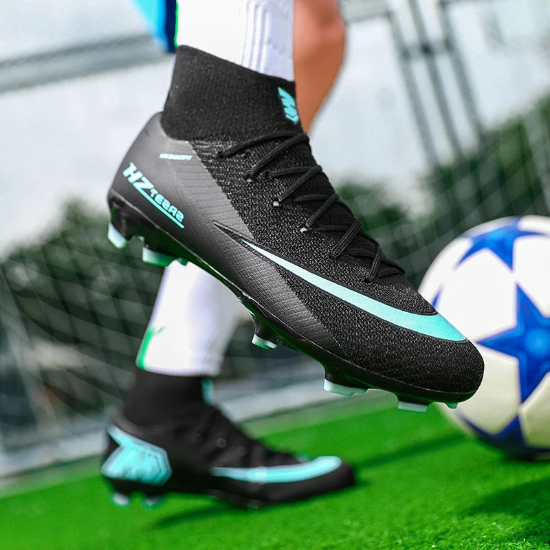 New Men Soccer Shoes Breathable Cleats Adult Outdoor Sport Football Boots Training Boys Long Spikes Non Slip Match Comfortable